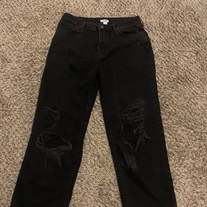 Mid Rise Wide Leg Jeans